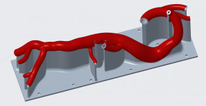 Proiectul CAD al aortei pentru modelul artificial pentru testarea robotului